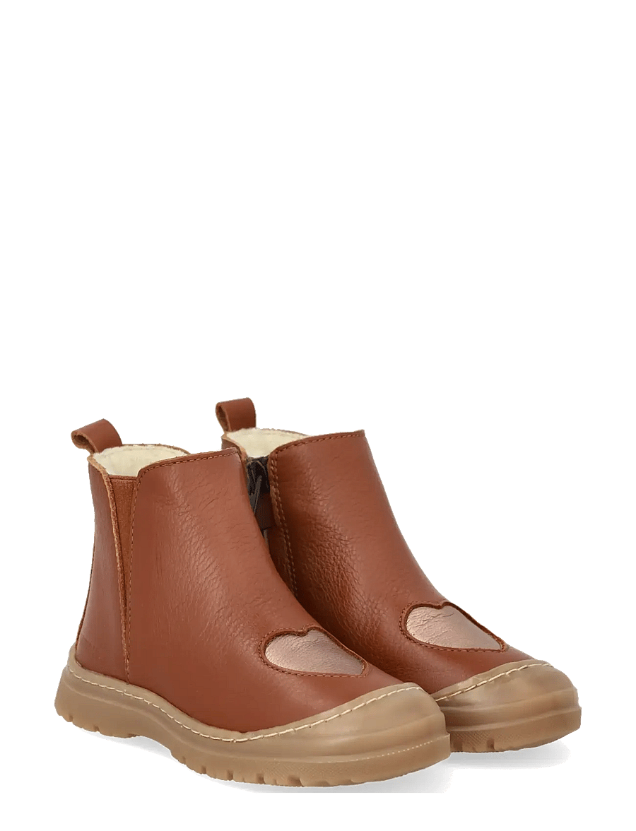 ANGULUS - Boots - flat - with zipper - talvesaapad - 3260/3905/060 cognac/rose copp - 0