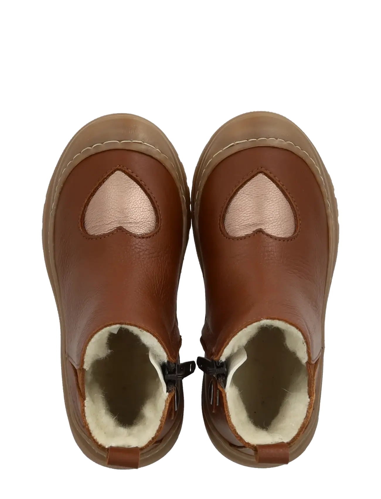 ANGULUS - Boots - flat - with zipper - talvesaapad - 3260/3905/060 cognac/rose copp - 3