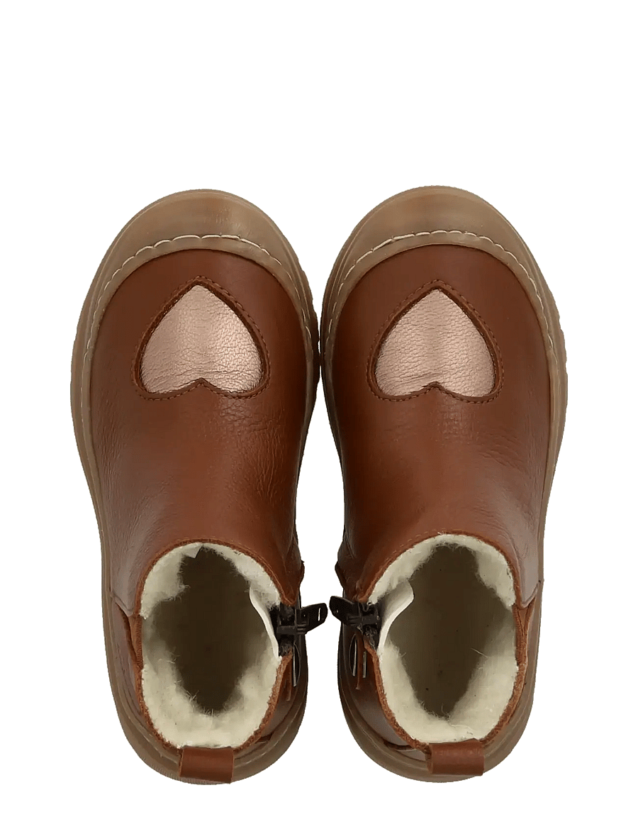 ANGULUS - Boots - flat - with zipper - talvesaapad - 3260/3905/060 cognac/rose copp - 3
