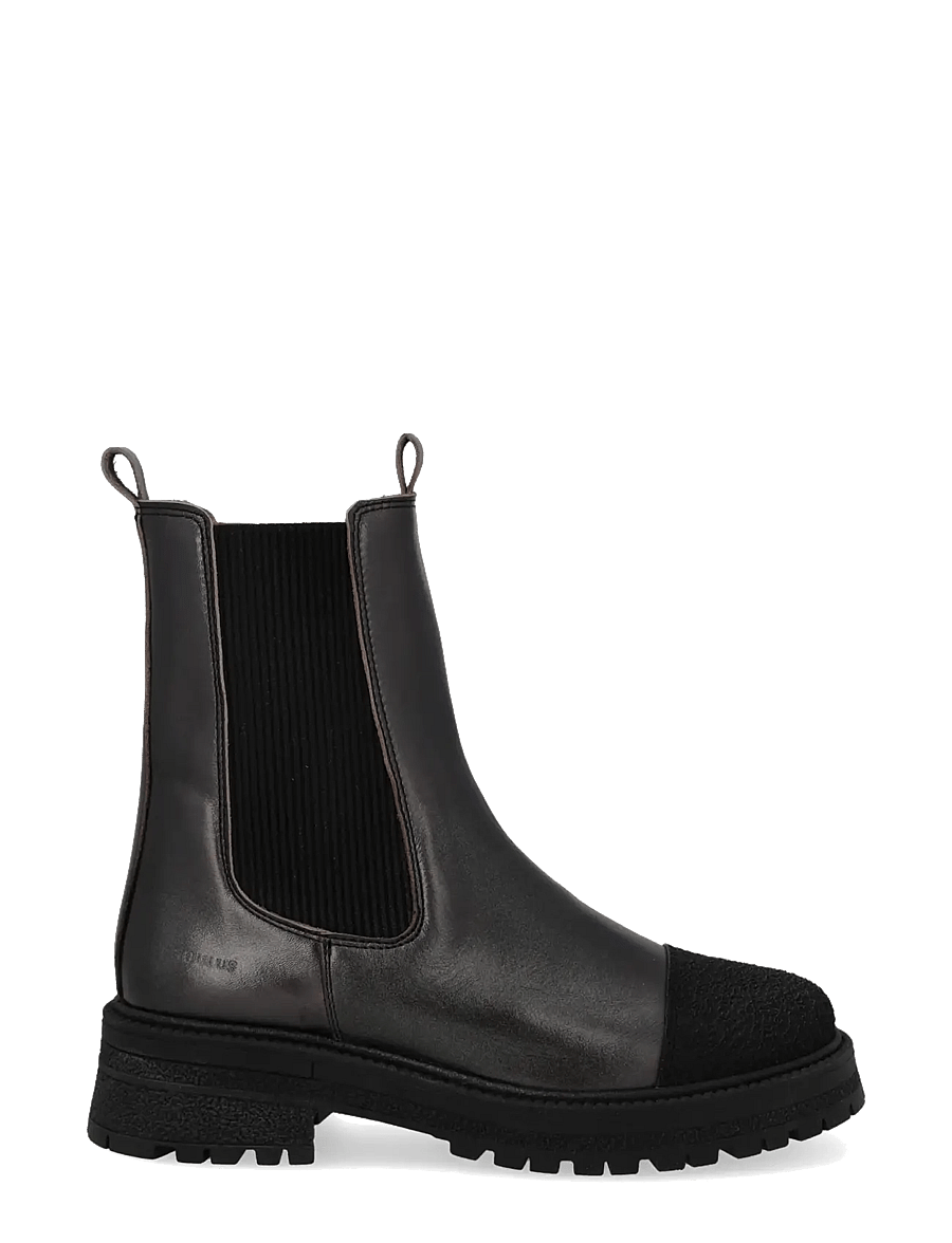 ANGULUS - Booties - flat - with elastic - stiefel - 1321/4028/019 black/black shin - 1