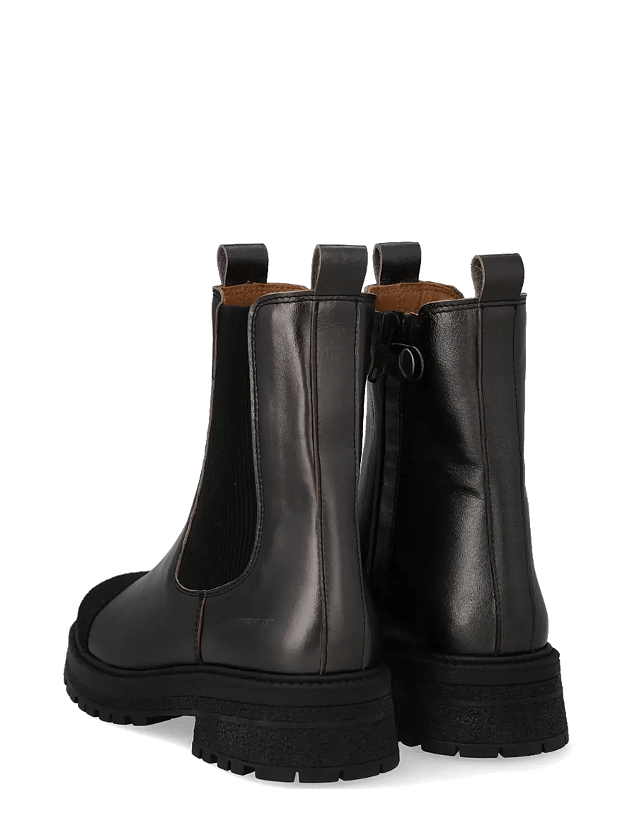 ANGULUS - Booties - flat - with elastic - stiefel - 1321/4028/019 black/black shin - 2
