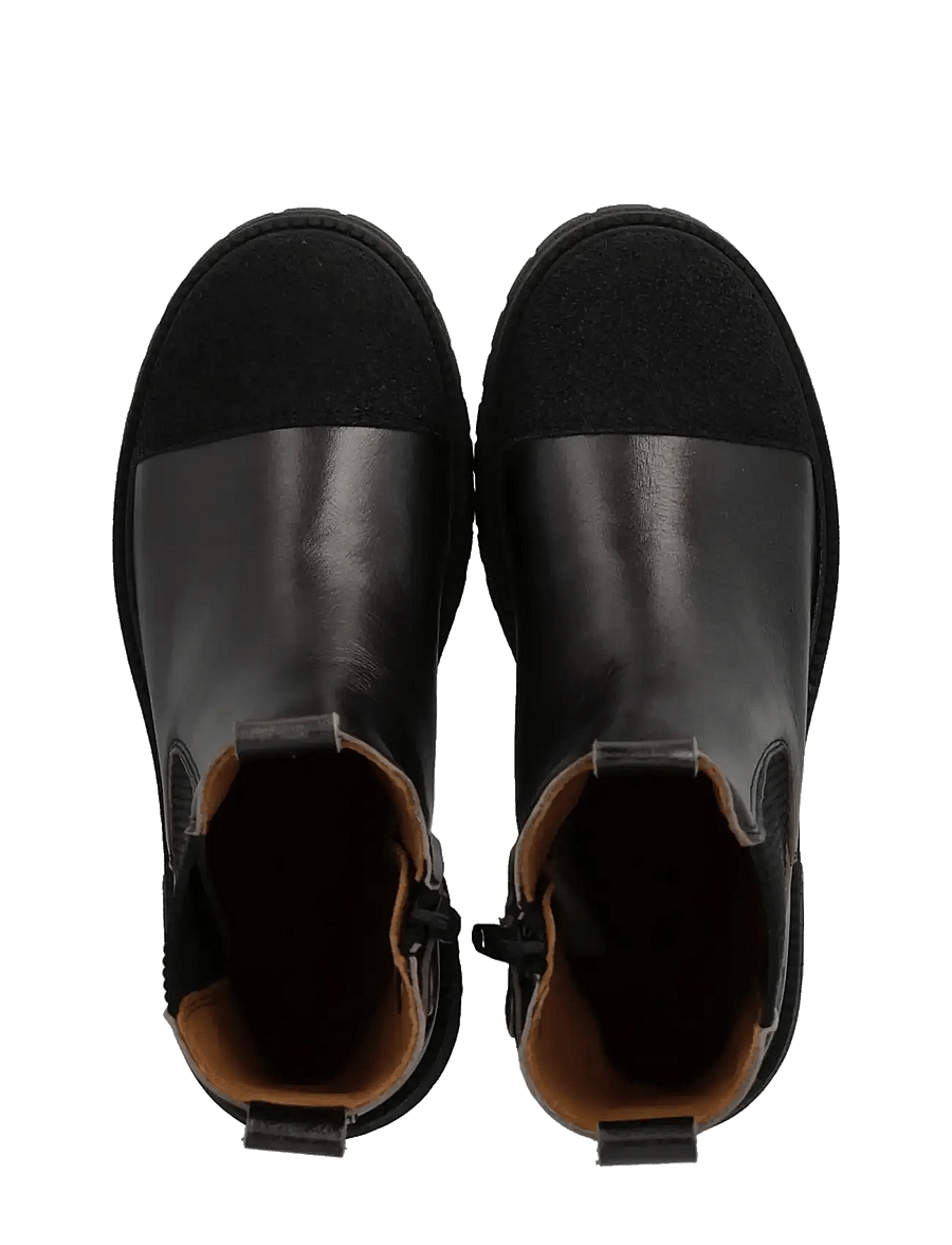ANGULUS - Booties - flat - with elastic - stiefel - 1321/4028/019 black/black shin - 3