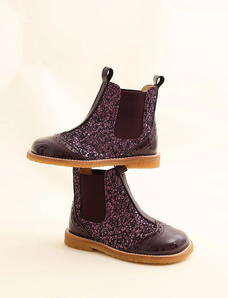 ANGULUS - Booties - flat - with elastic - skor - 3280/3291/031 aubergine/auberg - 0