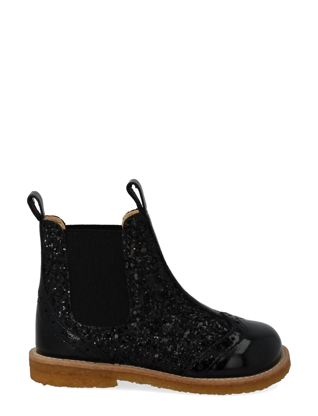 ANGULUS - Booties - flat - with elastic - schuhe - 1310/2486/001 black/black glit - 1