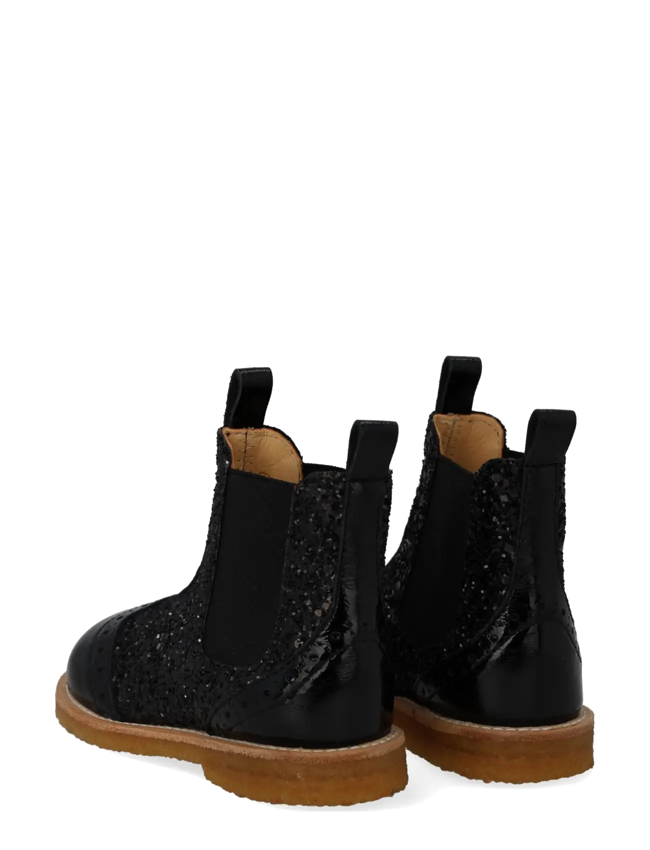 ANGULUS - Booties - flat - with elastic - schuhe - 1310/2486/001 black/black glit - 2