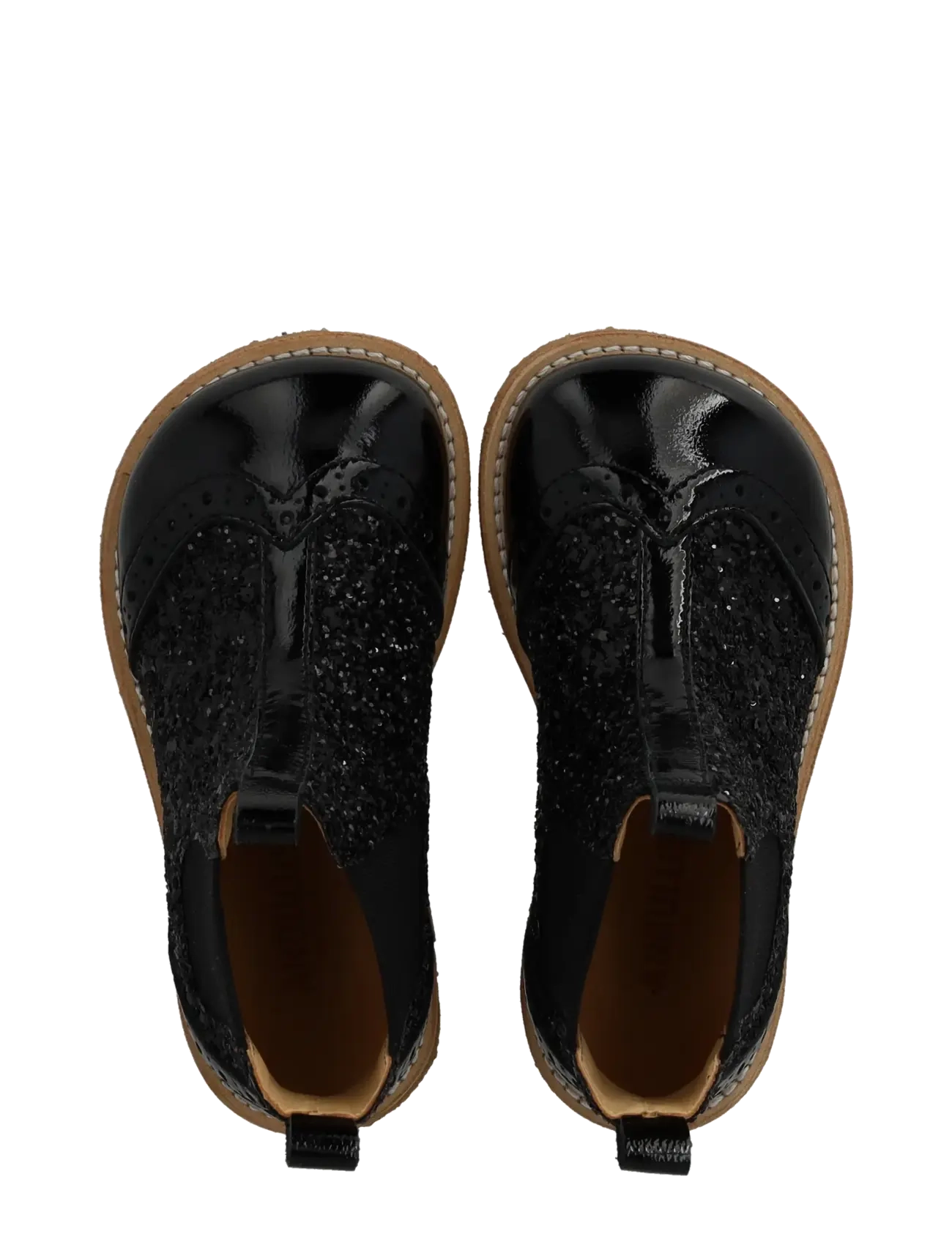 ANGULUS - Booties - flat - with elastic - schuhe - 1310/2486/001 black/black glit - 3
