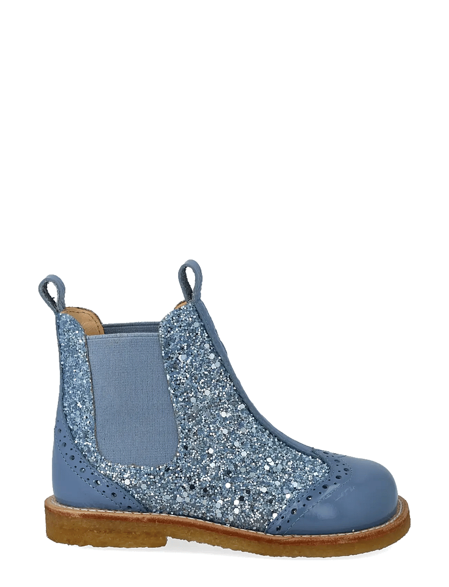 ANGULUS - Booties - flat - with elastic - sko - 4057/4036/089 blue daisy/blue - 1