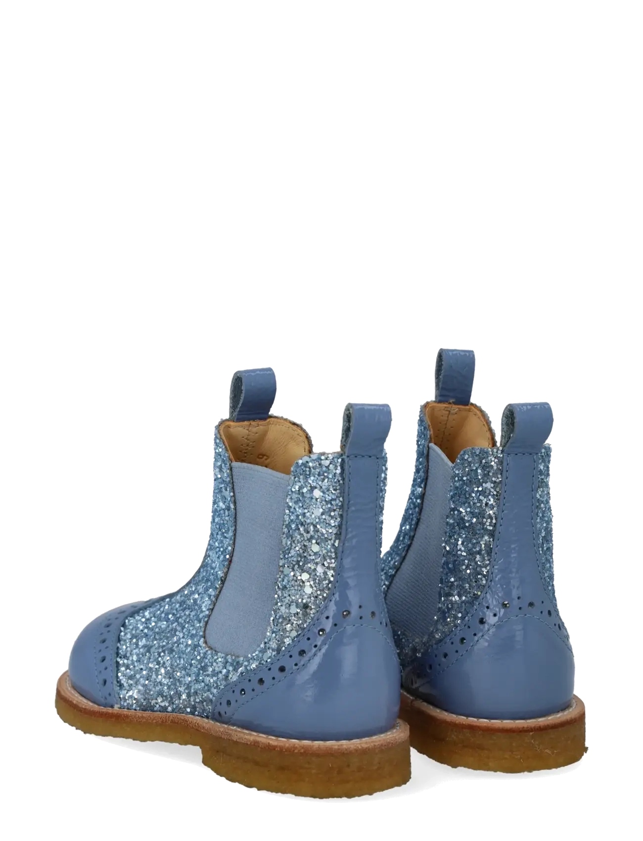 ANGULUS - Booties - flat - with elastic - sko - 4057/4036/089 blue daisy/blue - 2