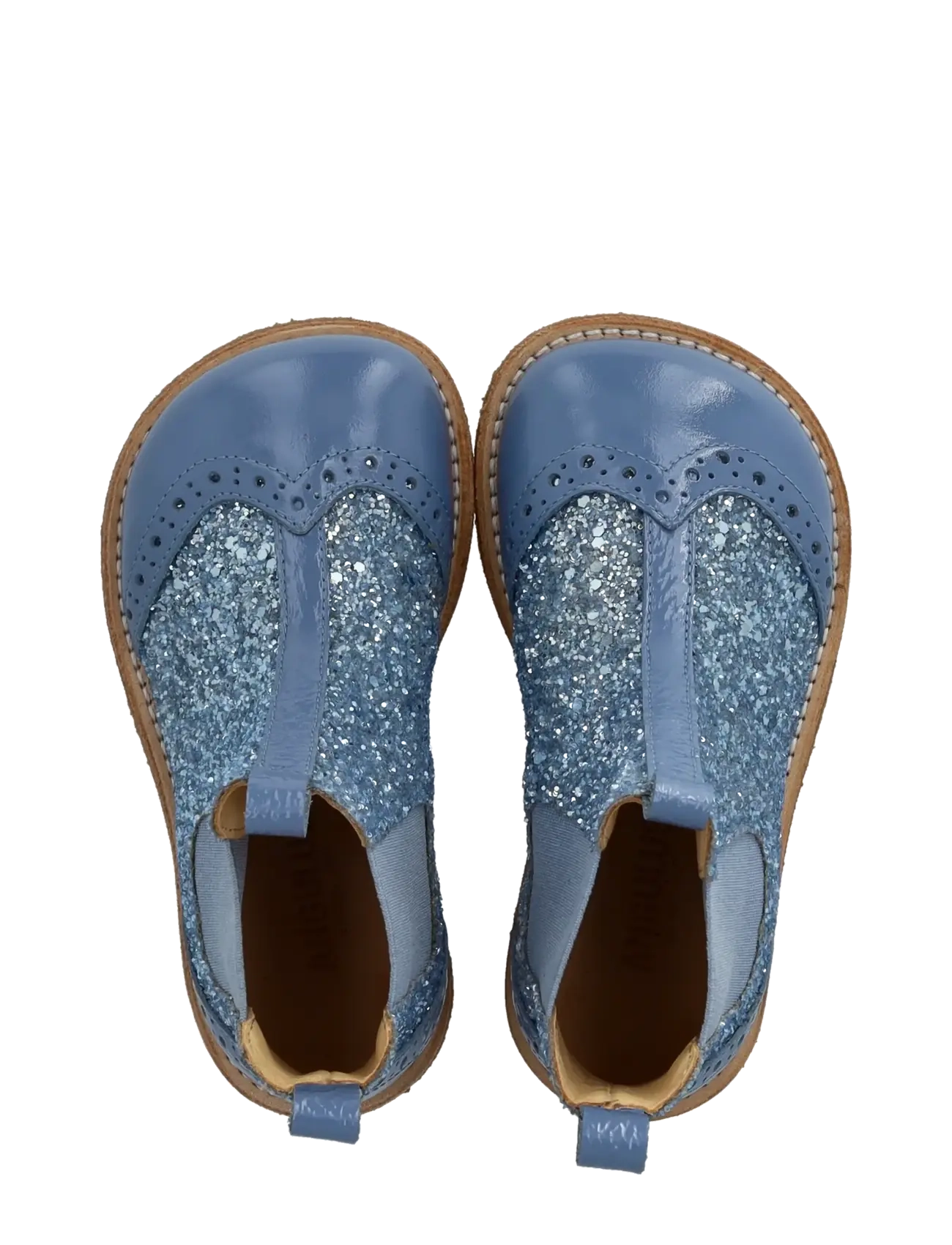ANGULUS - Booties - flat - with elastic - sko - 4057/4036/089 blue daisy/blue - 3
