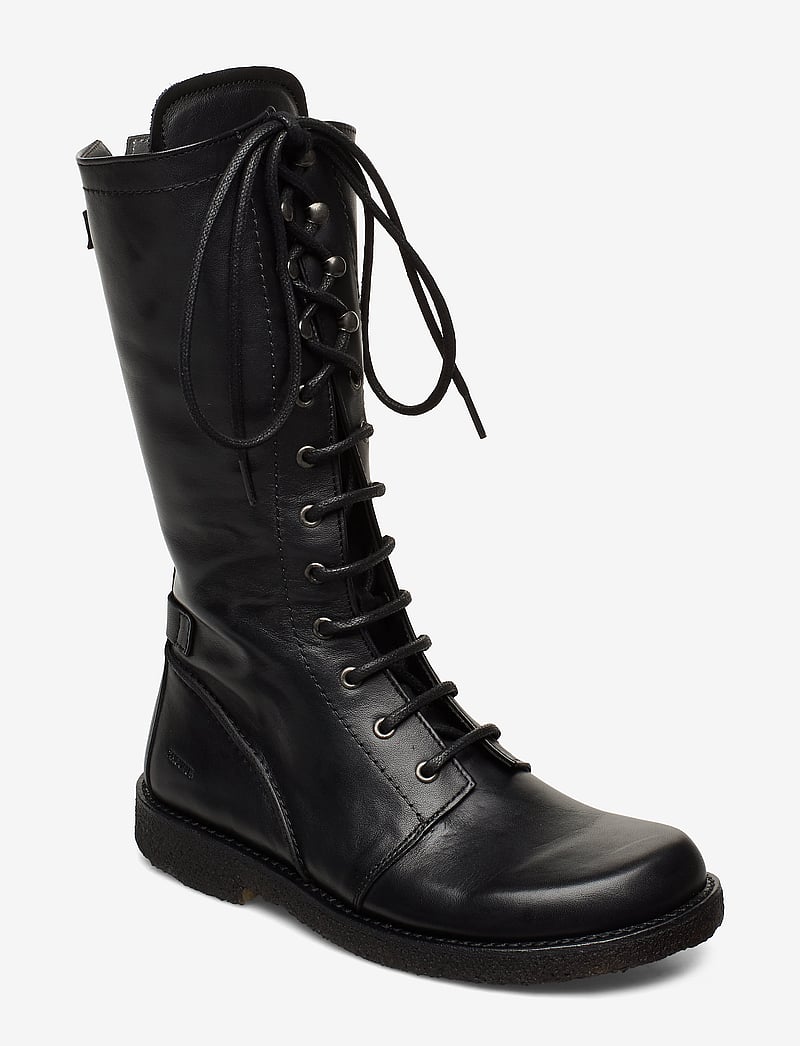 ANGULUS - Boots - flat - with laces - knähöga stövlar - 1604 black - 0
