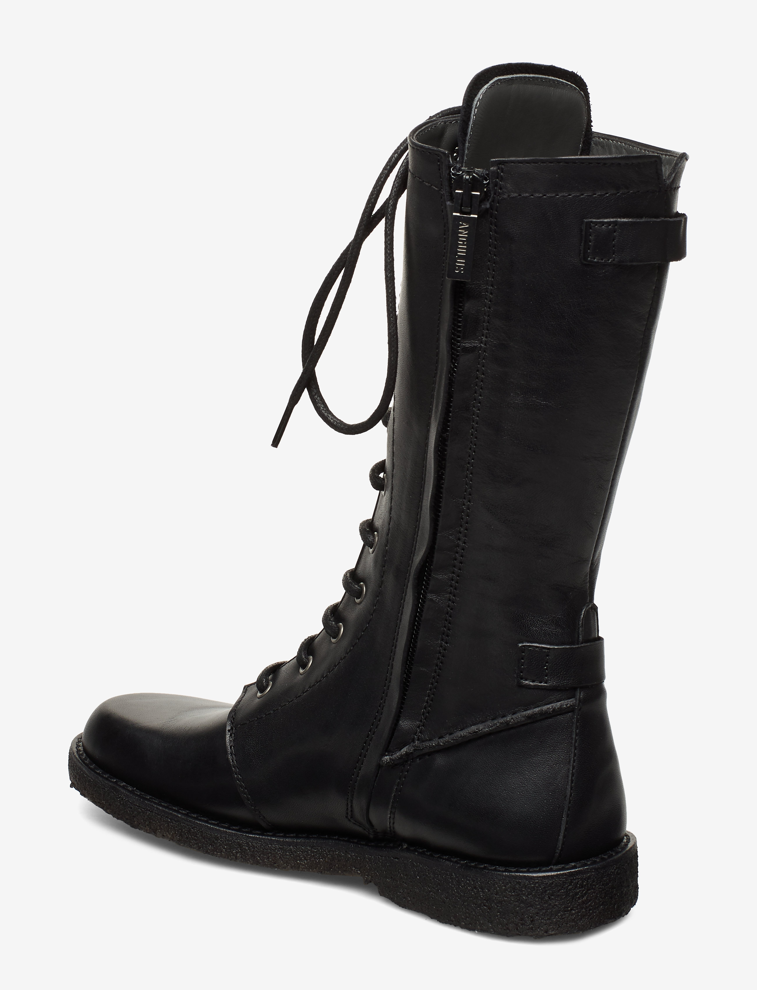 ANGULUS - Boots - flat - with laces - knähöga stövlar - 1604 black - 2