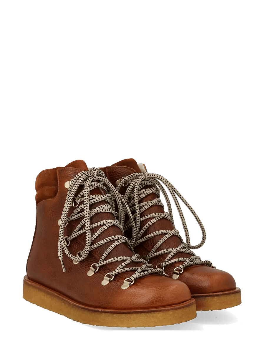 ANGULUS - Boots - flat - with laces - flache stiefeletten - 2509/1166 medium brown/cognac - 0