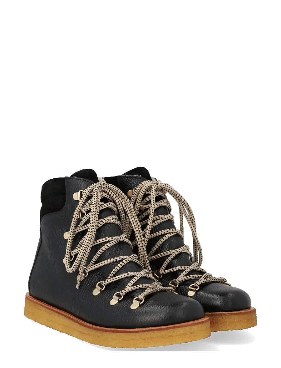 ANGULUS - Boots - flat - with laces - flache stiefeletten - 2504/1163 black/black - 0