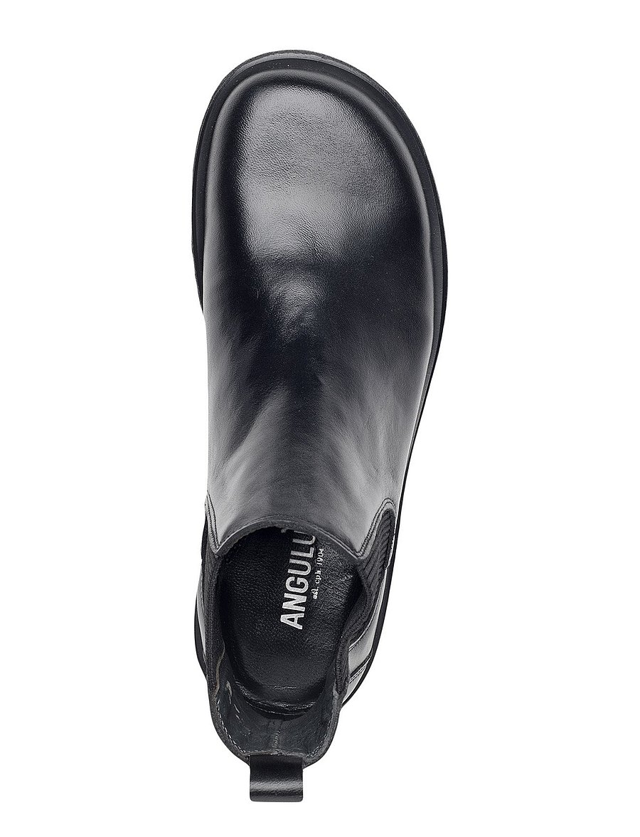 ANGULUS - Booties - flat - with elastic - chelsea støvler - 1163/001 black/ black - 1
