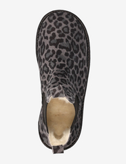 ANGULUS - Booties - flat - with elastic - bērniem - 1750/001 gray leopard/black el - 3