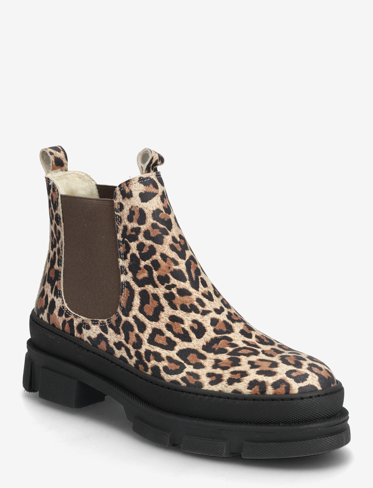 ANGULUS - Booties - flat - with elastic - sügisjalanõud - 4020/003 beige leo/brown elast - 0