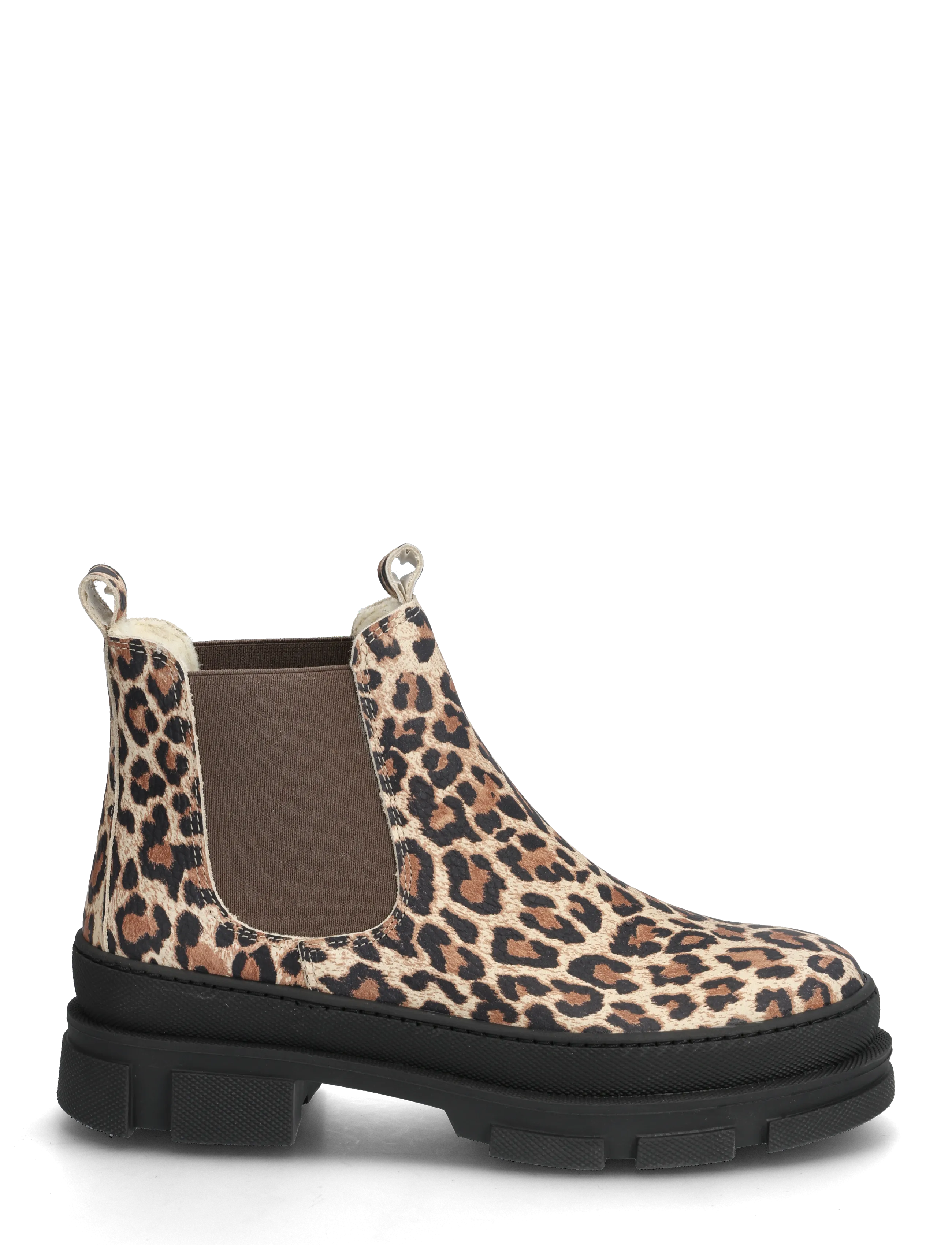 ANGULUS - Booties - flat - with elastic - winterstiefel - 4020/003 beige leo/brown elast - 1