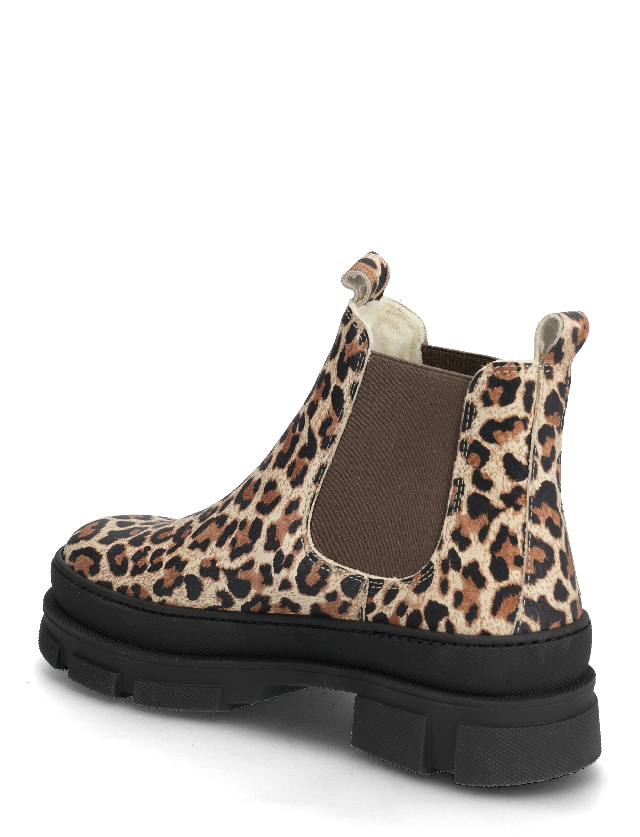 ANGULUS - Booties - flat - with elastic - winterstiefel - 4020/003 beige leo/brown elast - 2