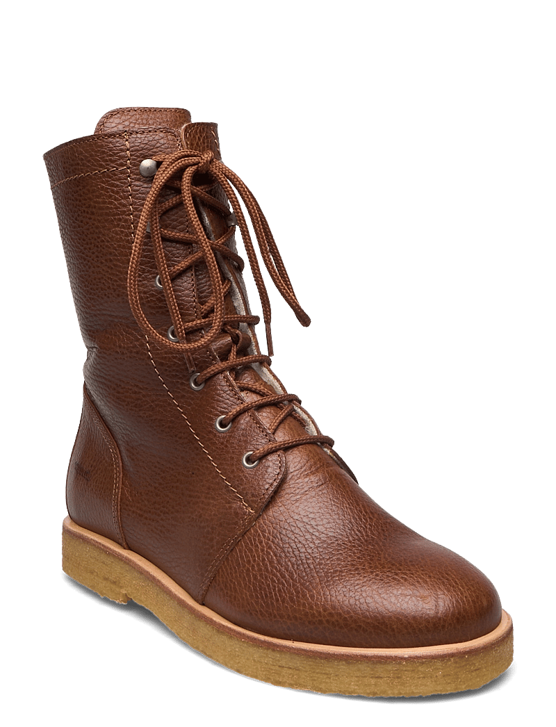 ANGULUS - Boots - flat - with laces - platta ankelboots - 2509 cognac - 0