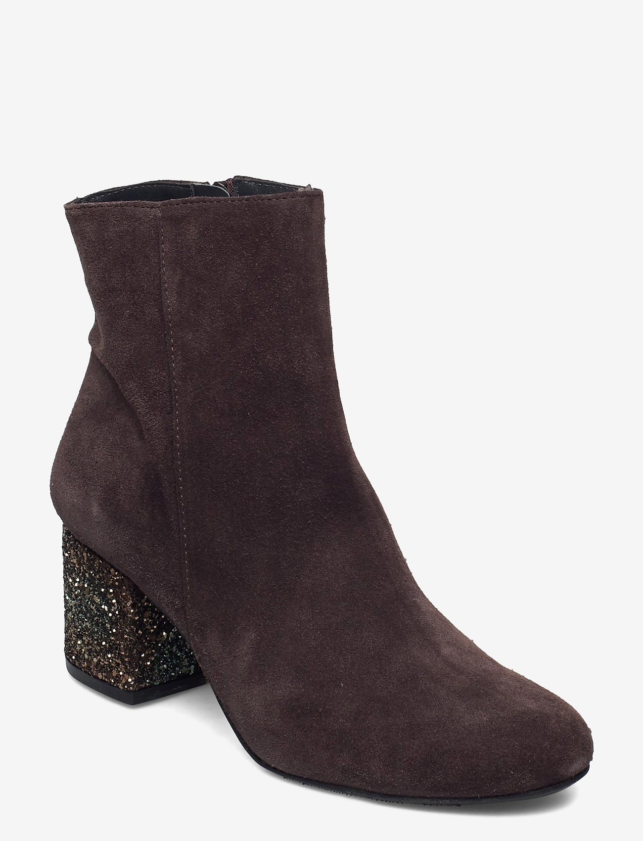 ANGULUS - Bootie - block heel - with zippe - 2193/2487 brown/copper glit - 0