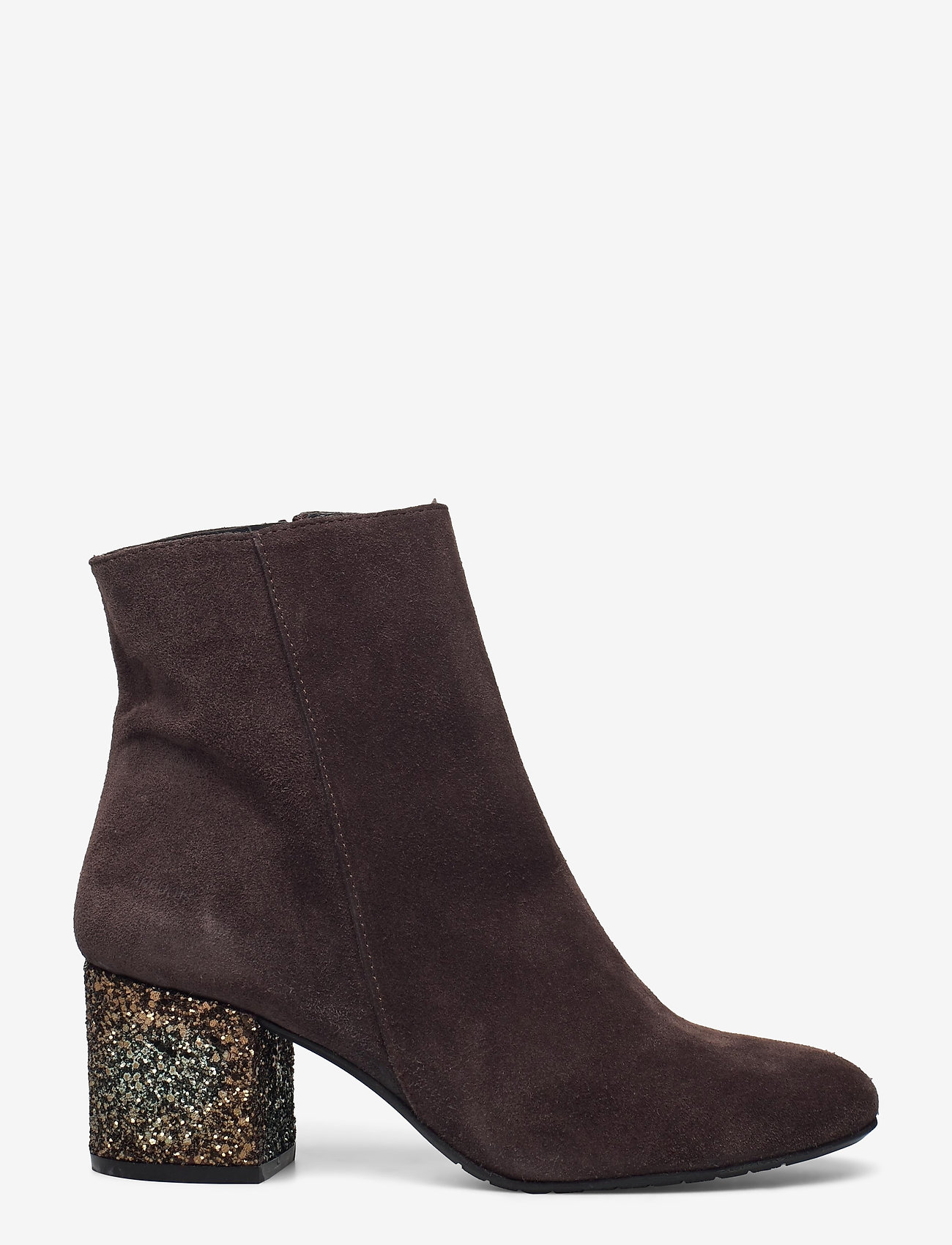 ANGULUS - Bootie - block heel - with zippe - 2193/2487 brown/copper glit - 1