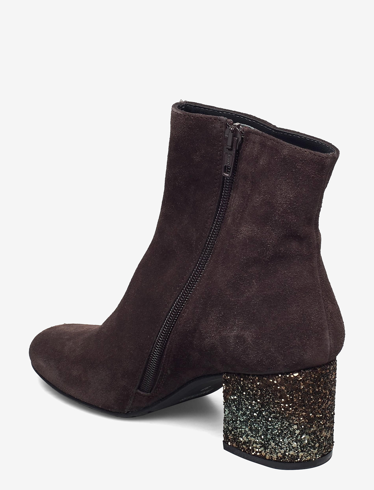 ANGULUS - Bootie - block heel - with zippe - 2193/2487 brown/copper glit - 2