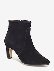 Bootie - block heel - with zippe - 1163 BLACK