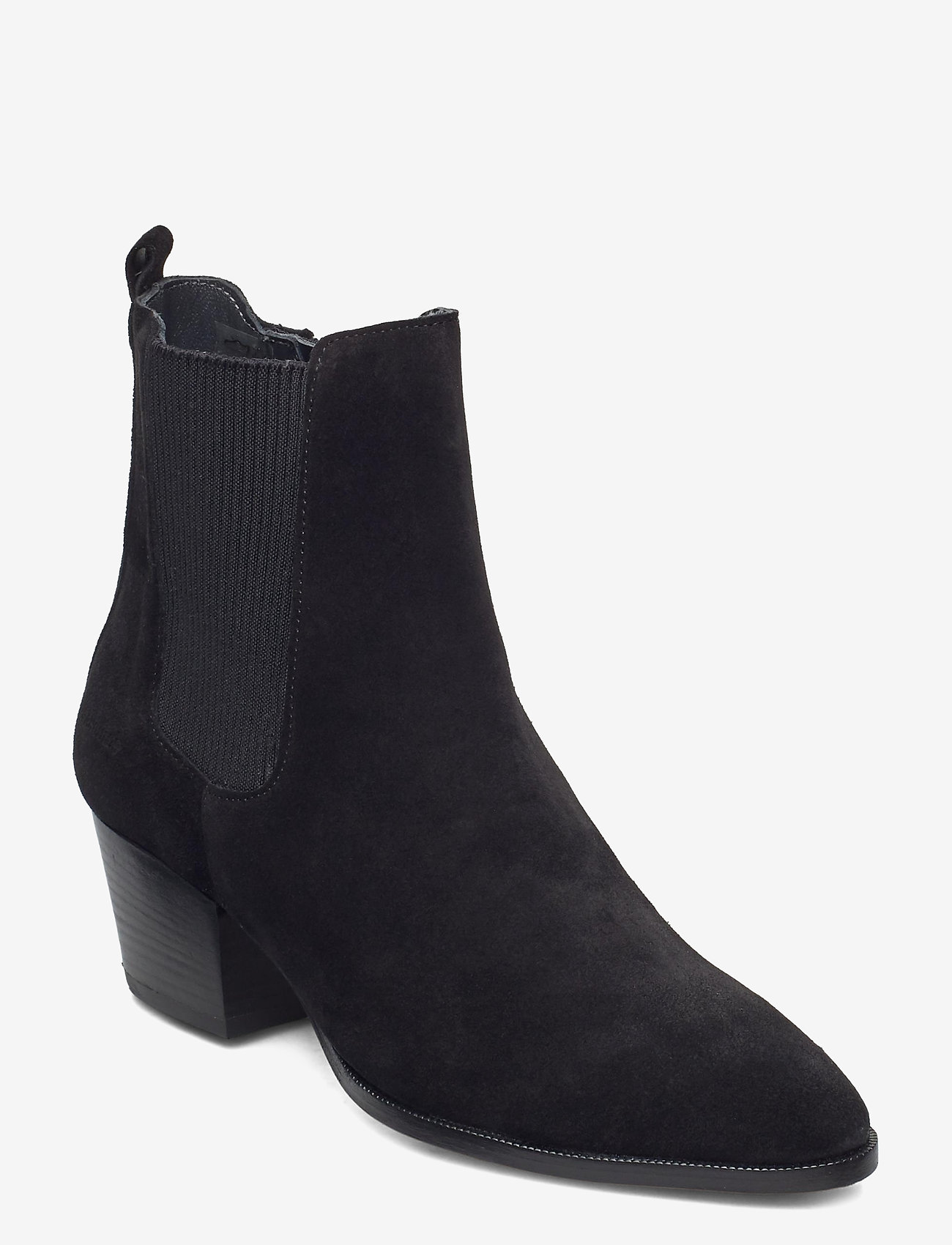 Booties - Block heel - with elas - 1163/019 BLACK/BLACK