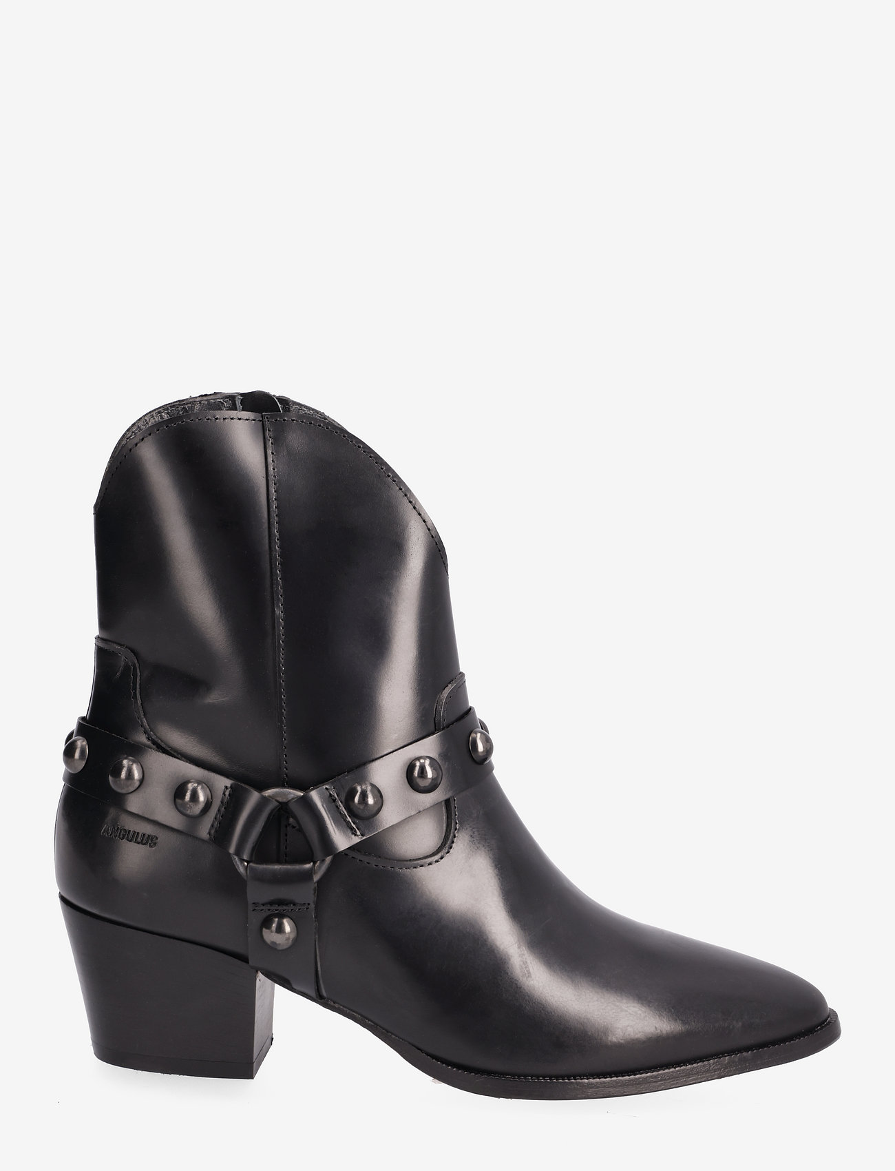 ANGULUS - Bootie - block heel - with zippe - 1400 black - 1