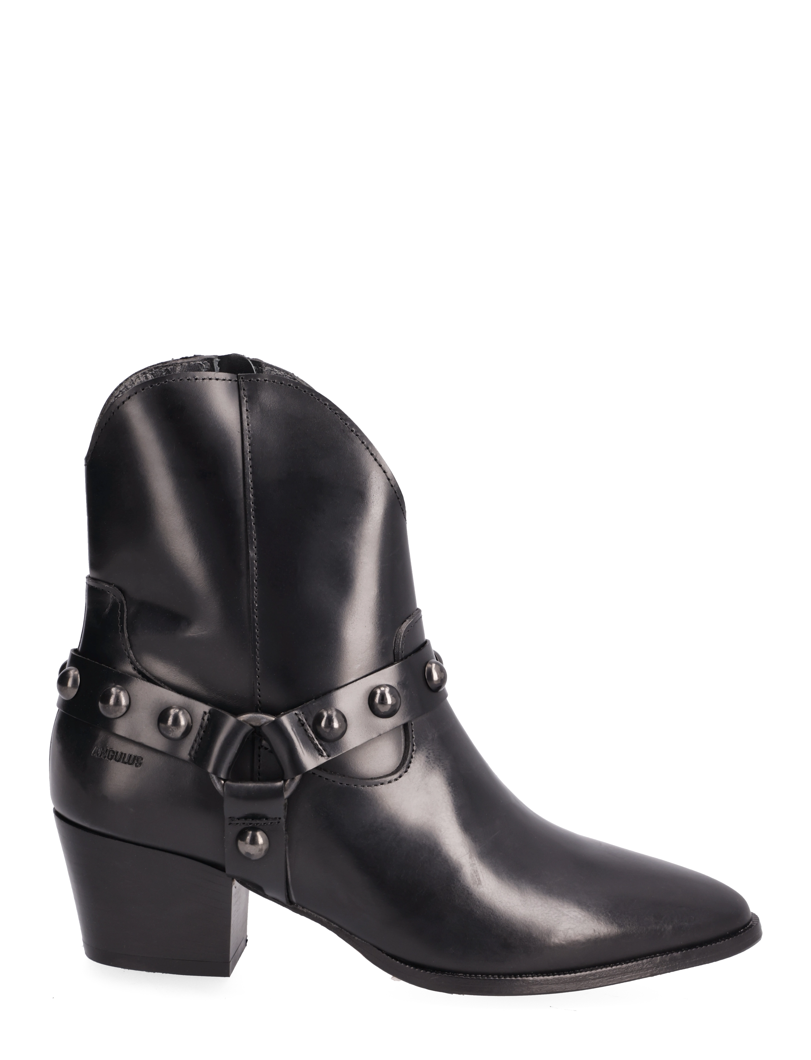 ANGULUS - Bootie - block heel - with zippe - 1400 black - 1