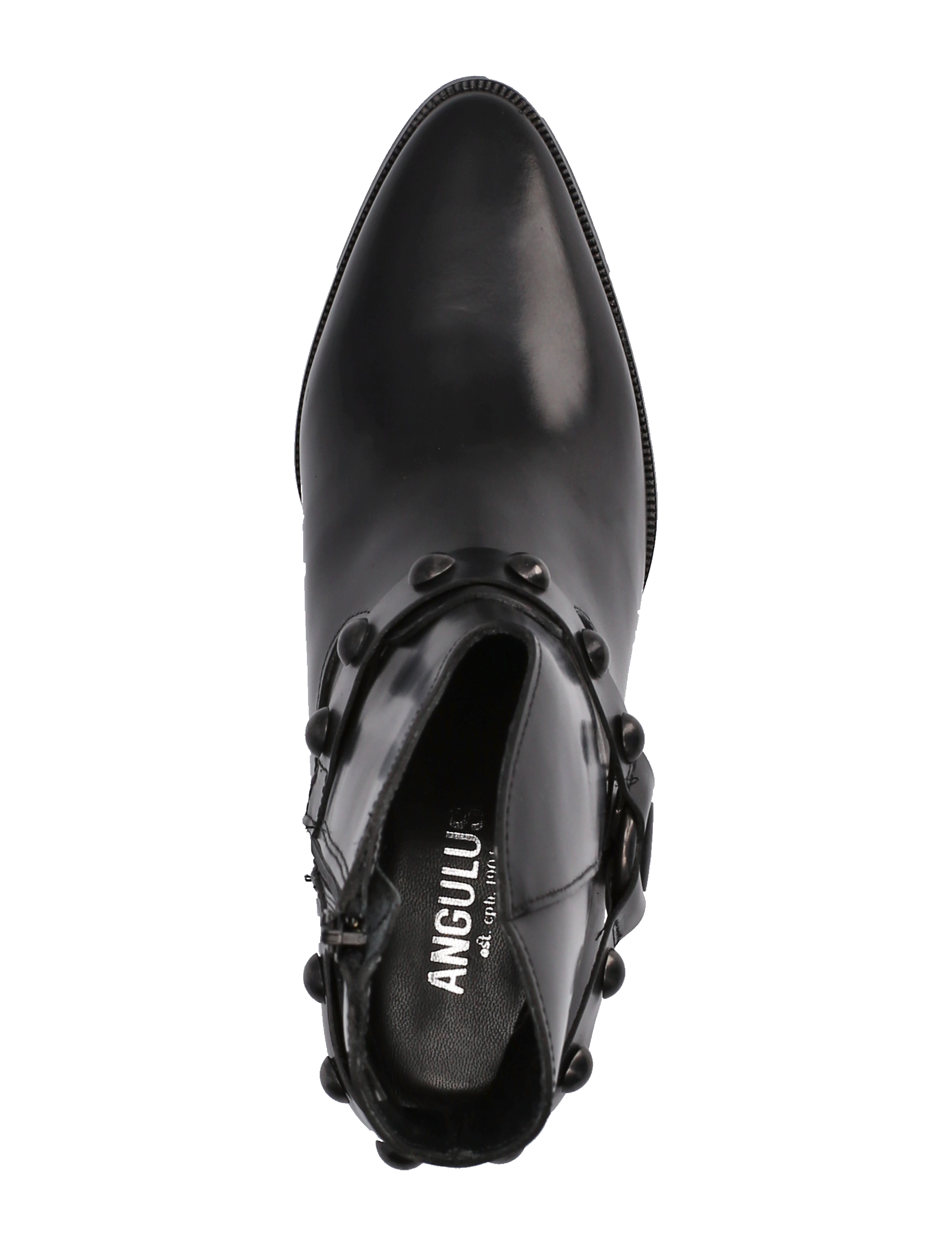 ANGULUS - Bootie - block heel - with zippe - 1400 black - 3