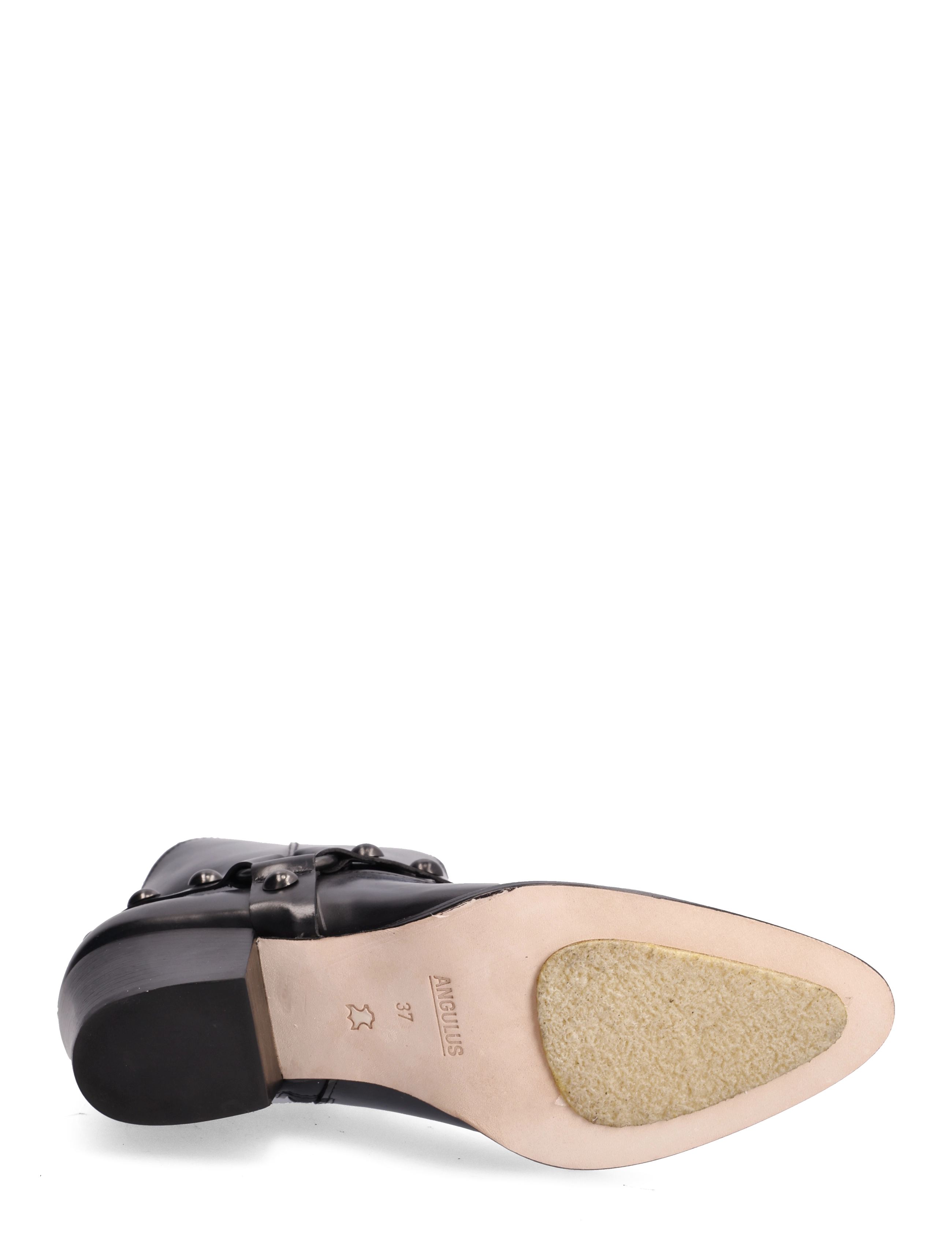 ANGULUS - Bootie - block heel - with zippe - 1400 black - 4