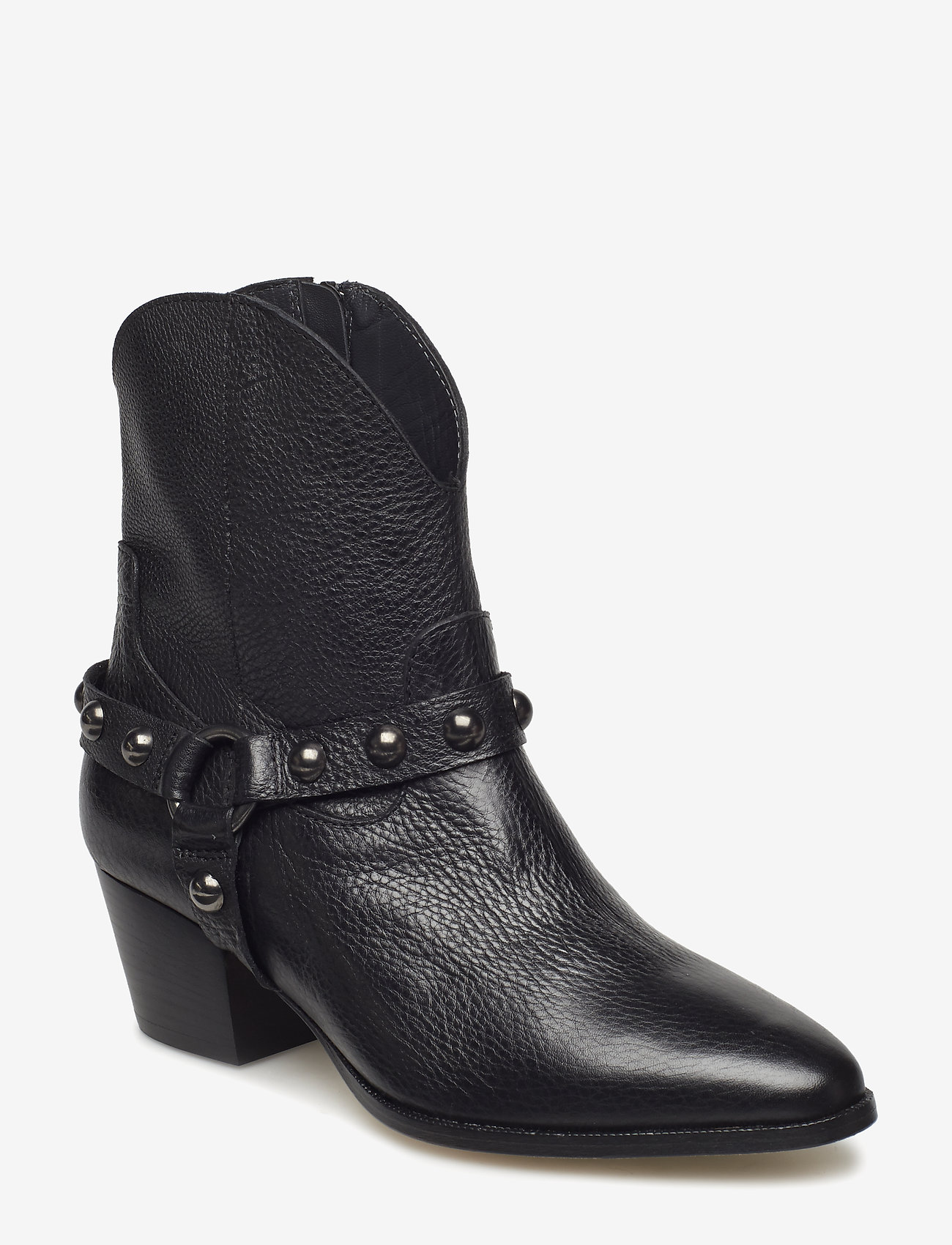 ANGULUS - Bootie - block heel - with zippe - 1933 black - 0