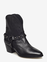 Bootie - block heel - with zippe - 1933 BLACK