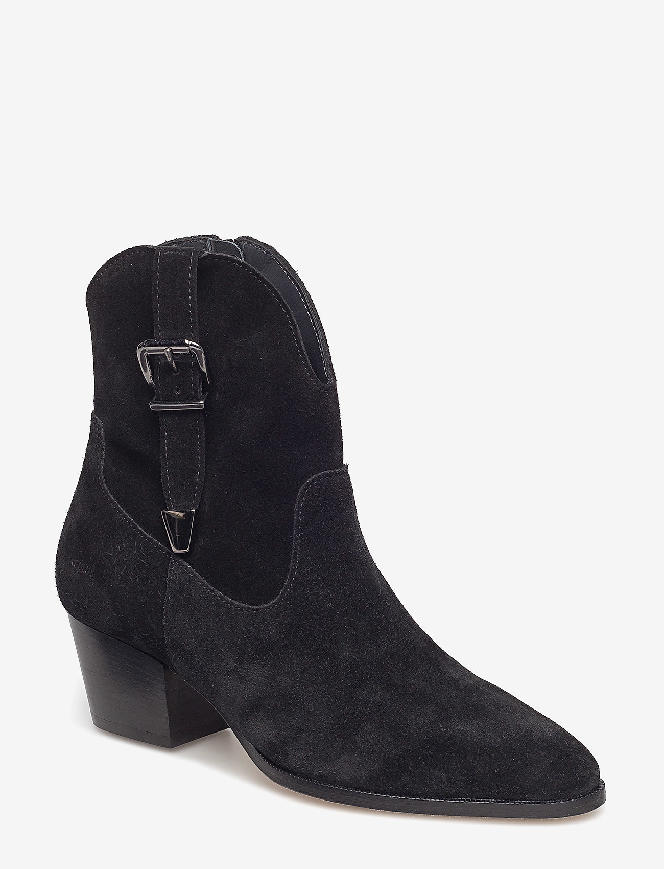 ANGULUS - Bootie - block heel - with zippe - 1163 black - 0