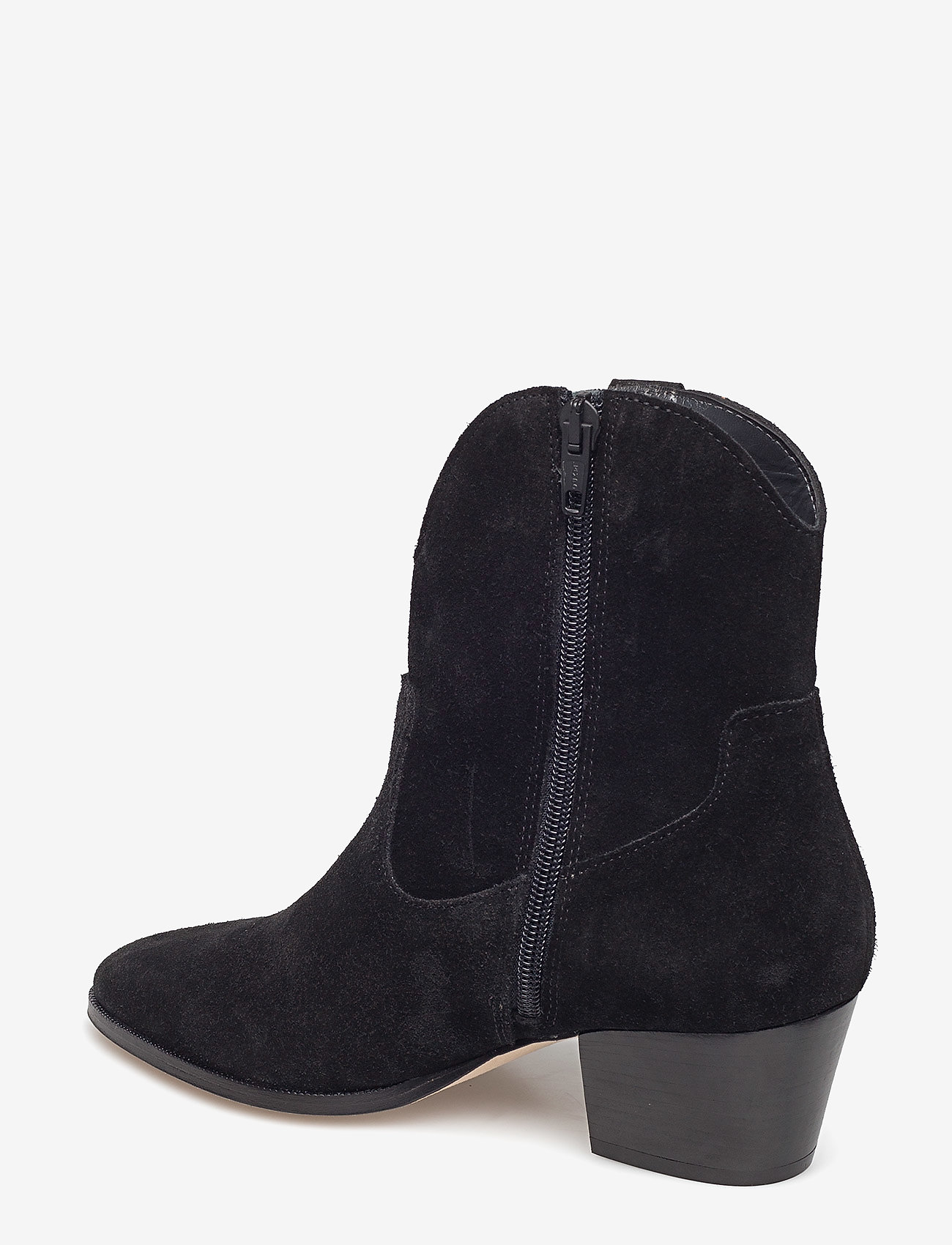 ANGULUS - Bootie - block heel - with zippe - 1163 black - 2