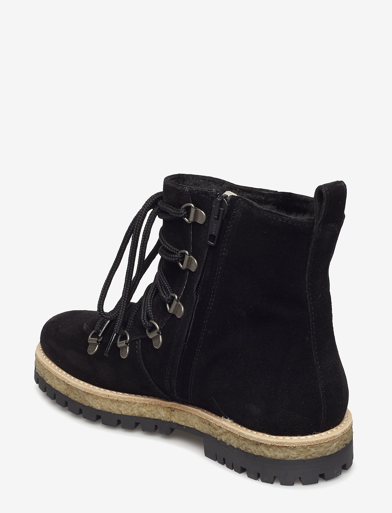 ANGULUS - Boots - flat - with laces - 1163/2014 black/black lamb woo - 0