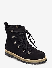 ANGULUS - Boots - flat - with laces - 1163/2014 black/black lamb woo - 3