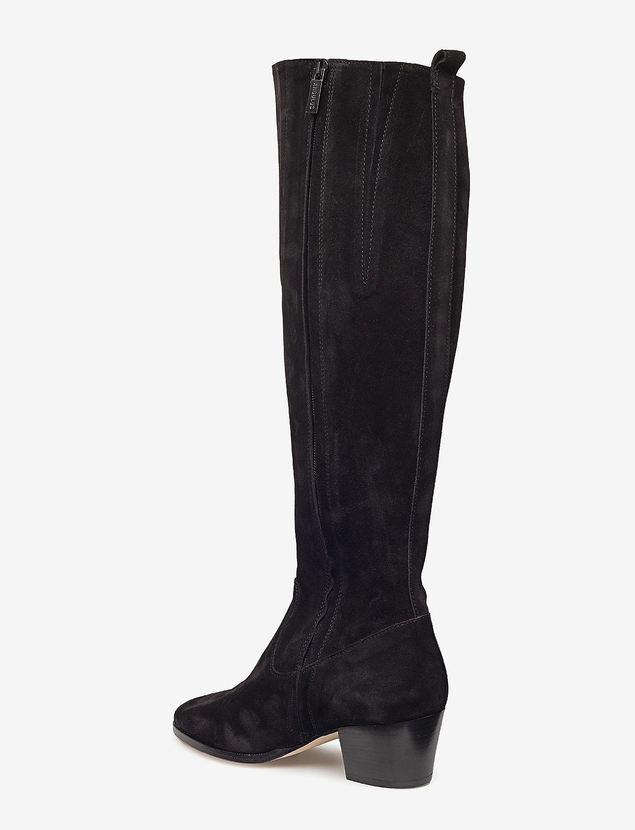 ANGULUS - Bootie - block heel - with zippe - 1163 black - 1