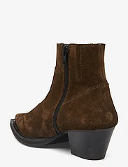ANGULUS - Bootie - block heel - with zippe - korolliset nilkkurit - 2214 dark olive - 2