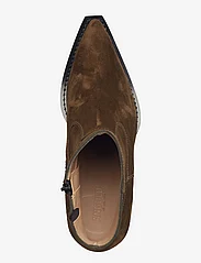 ANGULUS - Bootie - block heel - with zippe - høj hæl - 2214 dark olive - 3