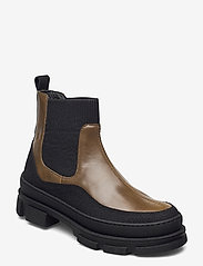 ANGULUS - Boots - flat - chelsea stila zābaki - 1321/1841/019  black/d. oliven - 0