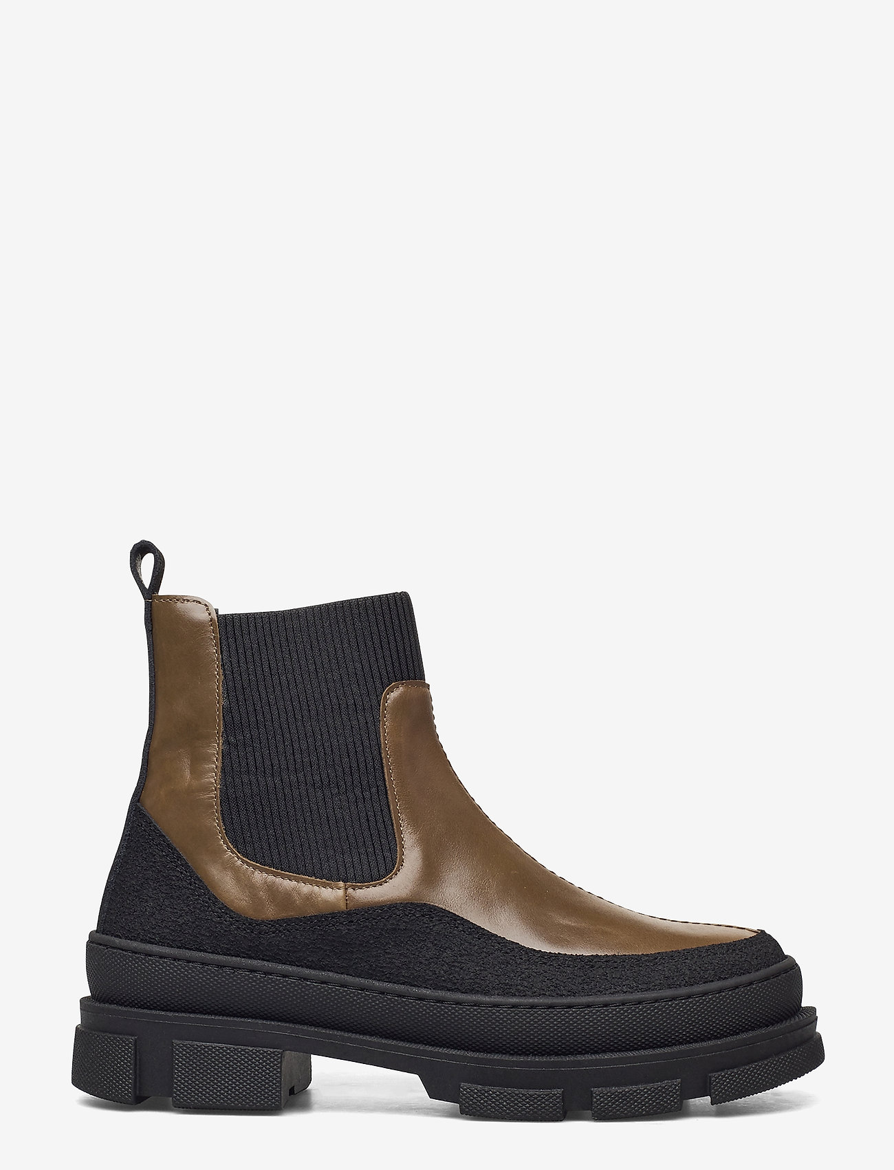 ANGULUS - Boots - flat - chelsea stila zābaki - 1321/1841/019  black/d. oliven - 1