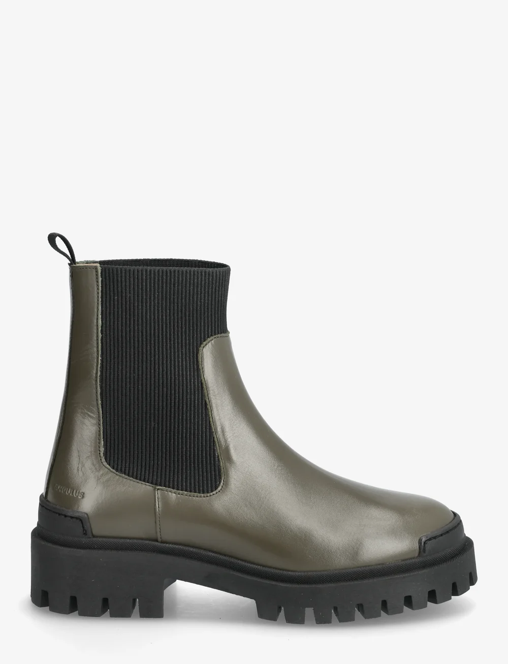 ANGULUS - Booties - flat - with elastic - chelsea støvler - 1446/019 olive/ black - 1