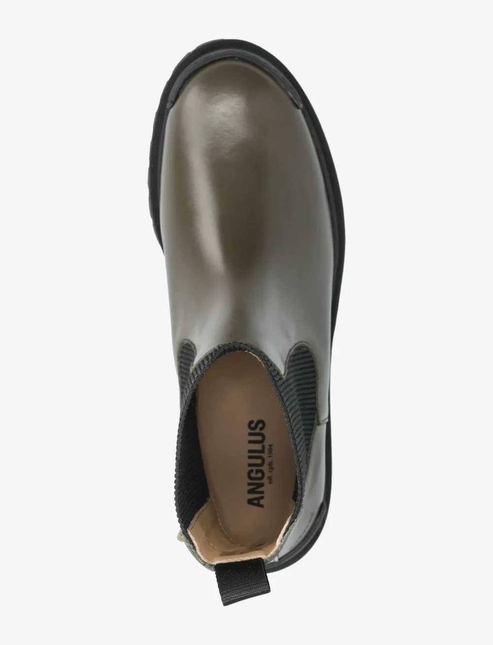 ANGULUS - Booties - flat - with elastic - chelsea støvler - 1446/019 olive/ black - 3