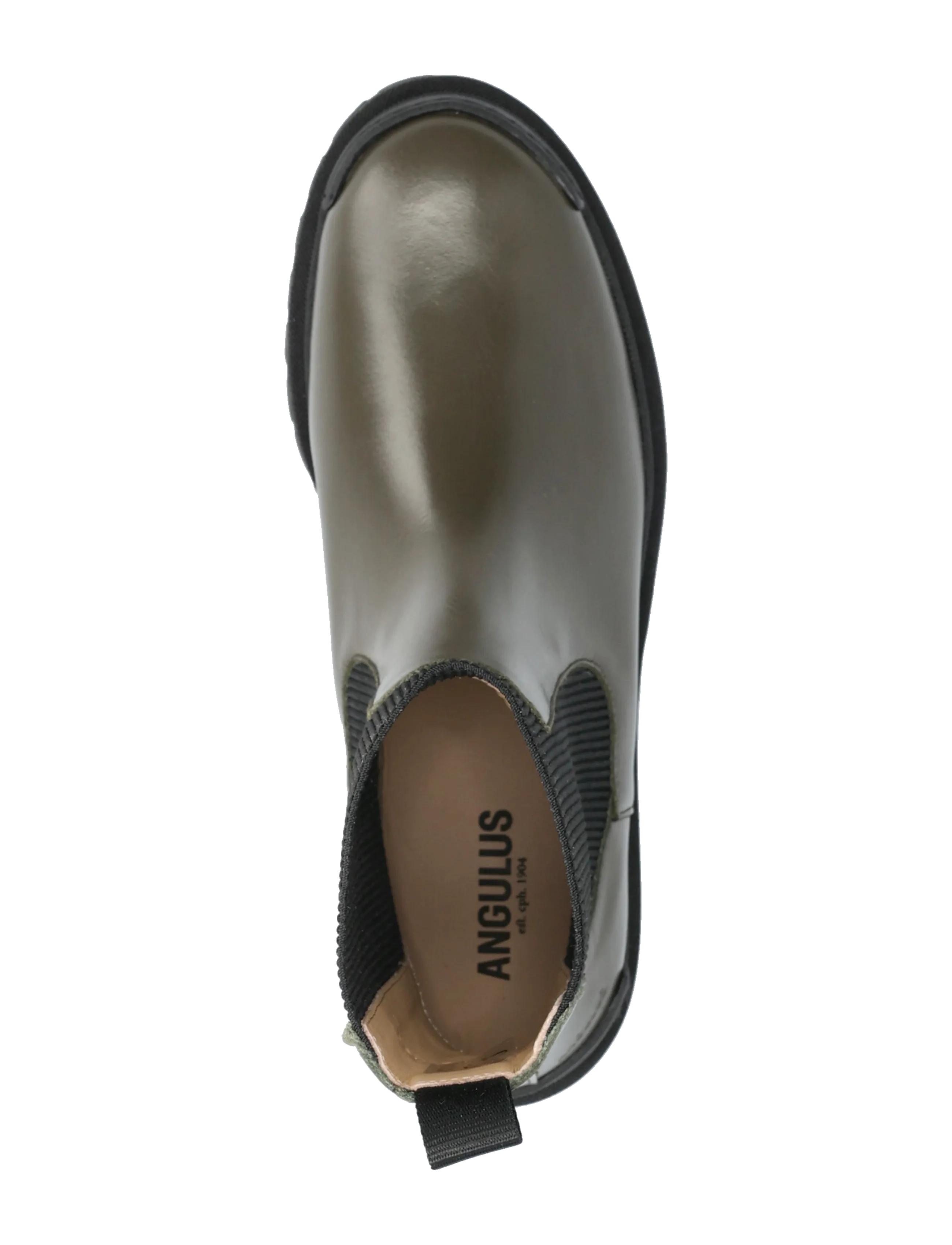 ANGULUS - Booties - flat - with elastic - stiefel - 1446/019 olive/ black - 3