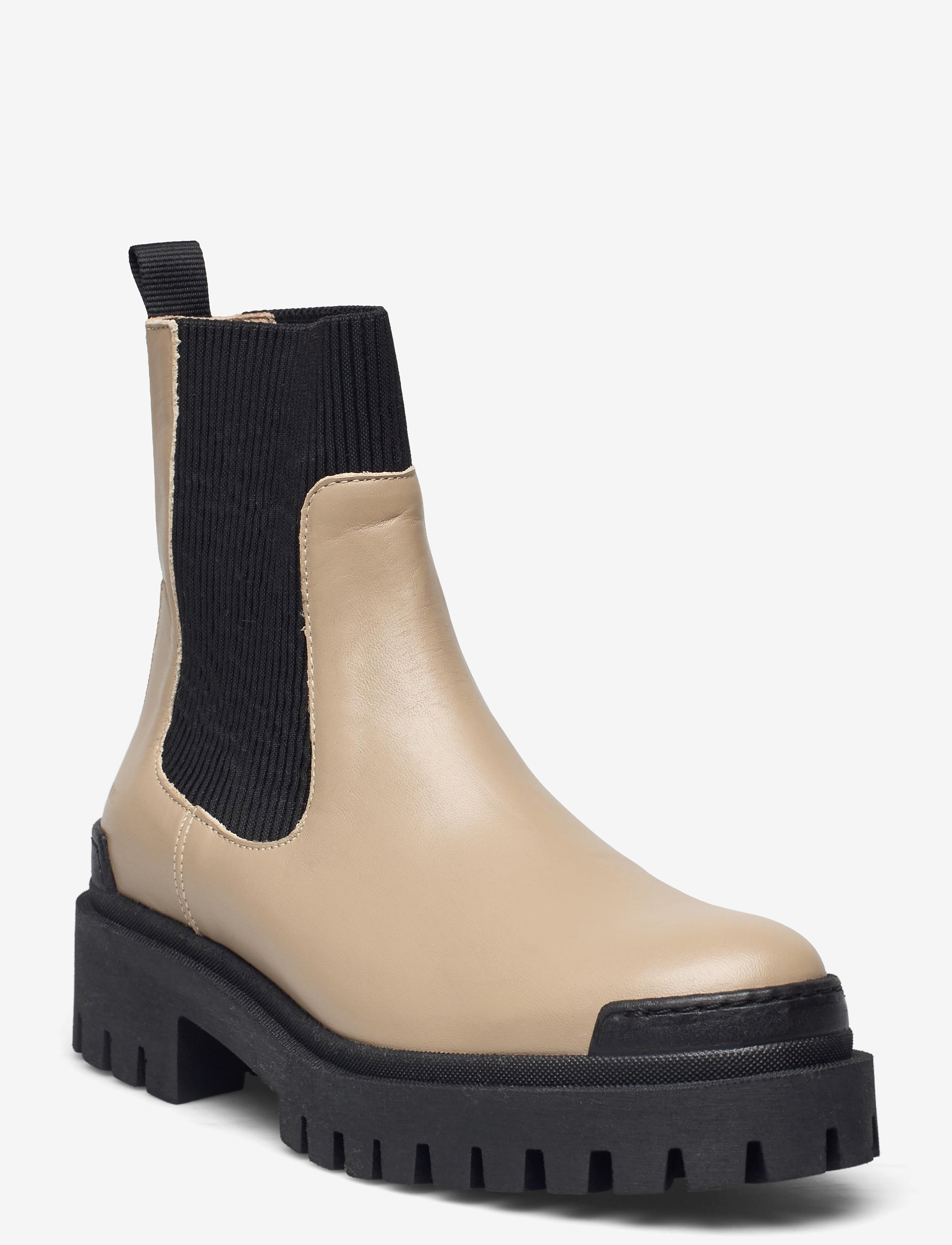 ANGULUS Booties - flat - with elastic - ANGULUS - 1571/019 BEIGE/BLACK / beige