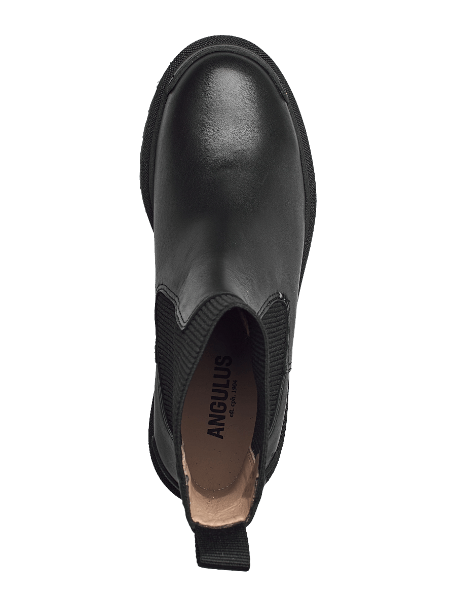 ANGULUS - Booties - flat - with elastic - madalad poolsaapad - 1604/019 black/black - 4