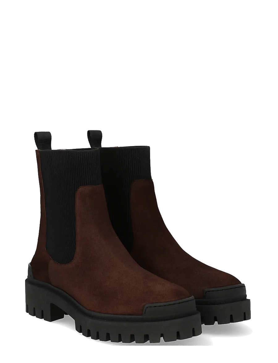ANGULUS - Booties - flat - with elastic - madalad poolsaapad - 2193/019 brown/black - 0