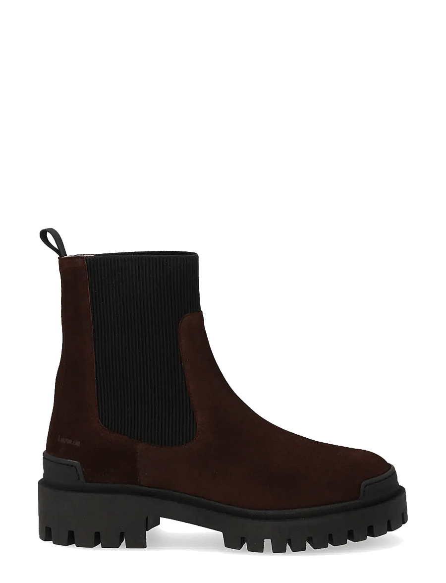 ANGULUS - Booties - flat - with elastic - madalad poolsaapad - 2193/019 brown/black - 1